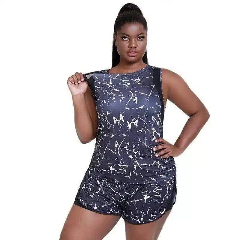 LOVEMI - Lovemi - Women's Sports Yoga Set Two-piece Printed Set