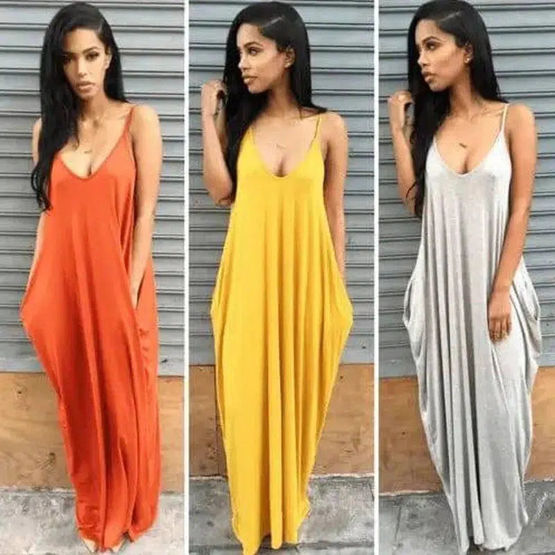 Women Summer Dress 2019 Casual Long Dresses Plus Size-5