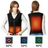 Women Vest Heated Outdoor Waistcoat-Black-1