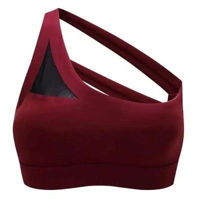 Strappy Sports Bra for Fitness & Yoga-Jujube red-4