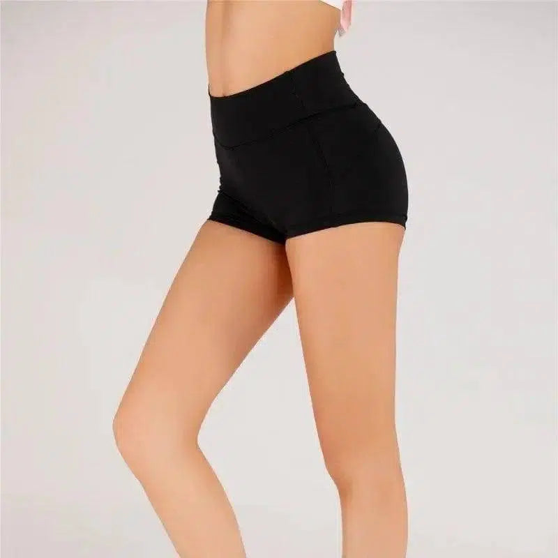 Yoga wear shorts fitness running super short-Black-32