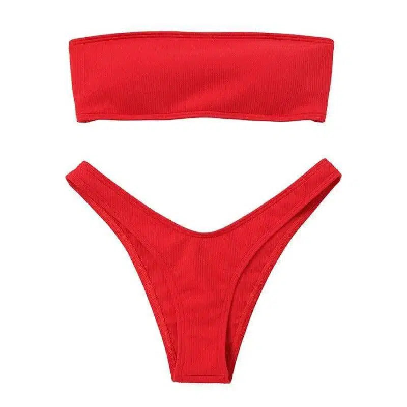 Manufacturers Spot European And American Bikini Swimsuits-Red-10