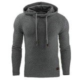 Men's Jacquard Sweater Long-sleeved Hoodie Warm Color Hooded-Dark Grey-10