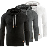 Men's Jacquard Sweater Long-sleeved Hoodie Warm Color Hooded-2