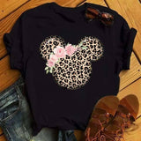 Minnie Leopard Print Shirt-DS0174-HS-1