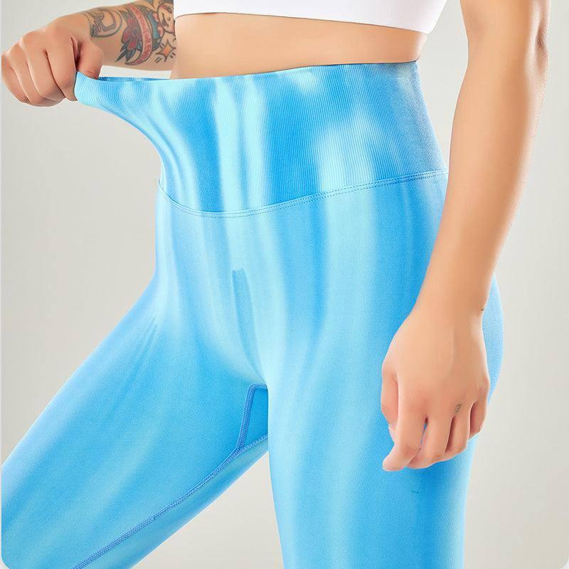 New Tie Dye Aurora Print Sports Pants Seamless High Waisted-9