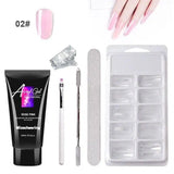 Painless Extension Gel Nail Art Without Paper Holder Quick-2Color-4