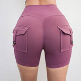 Peach Butt Fitness Shorts Women's Exercise Three-Quarter-6