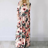 Floral Long Sleeve Maxi Dress-1