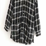 Plaid tweed coat-3