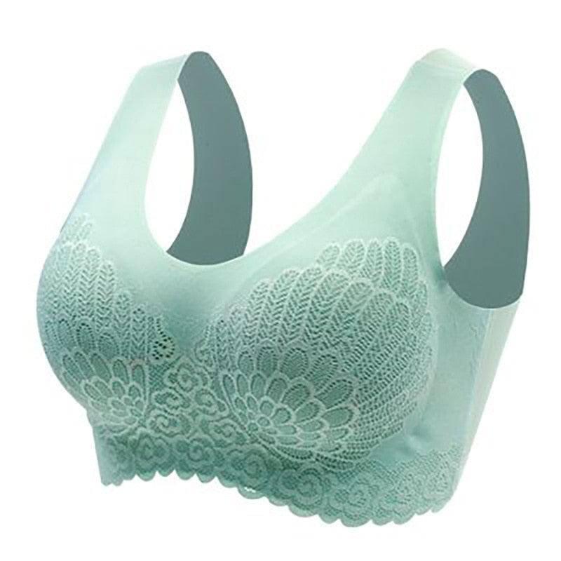 Plus Size Bra 3XL4XL Seamless Bras For Women Underwear BH-4.0-green-3