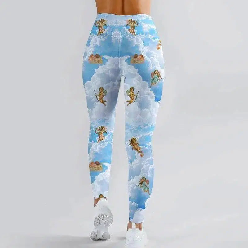 LOVEMI - Lovemi - Printed Cupid Leggings Outer Wear Leggings