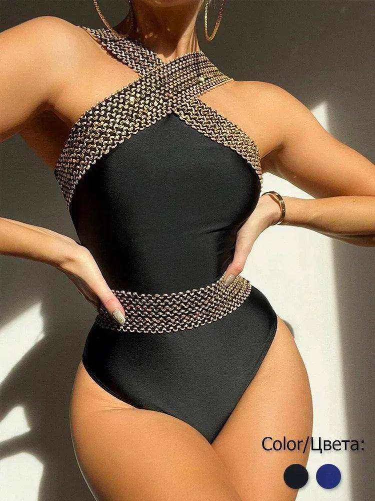 Riseado Sexy Push Up Swimsuit One Piece Swimwear Women 2023-3