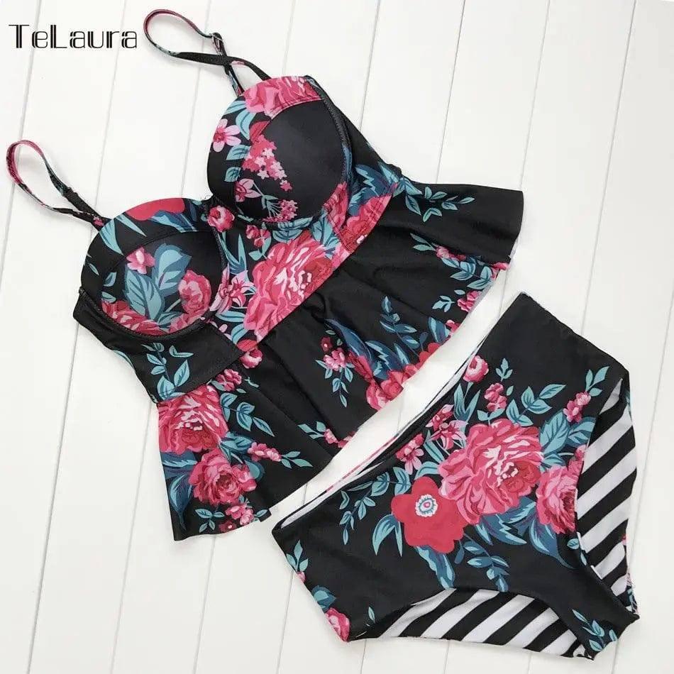 Sexy Bikini Swimwear Women Push Up Swimsuit High Waisted-2-2