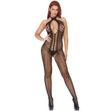 Lingerie Deep V Hollow One-piece Net-2