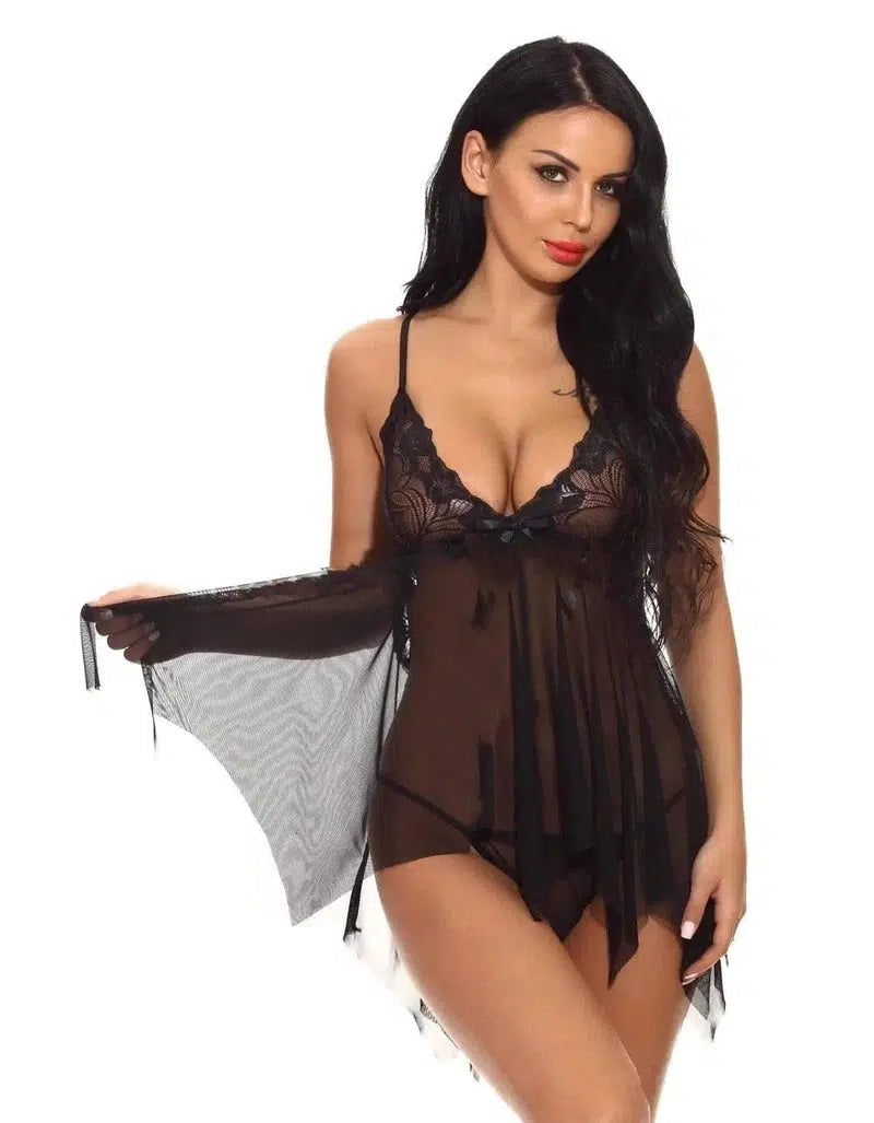 Lingerie Temptation Lace-Black-2