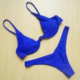 Sexy Women Bikini Beachwear Push-up Swimwear 2019 Swimwear-Blue-10