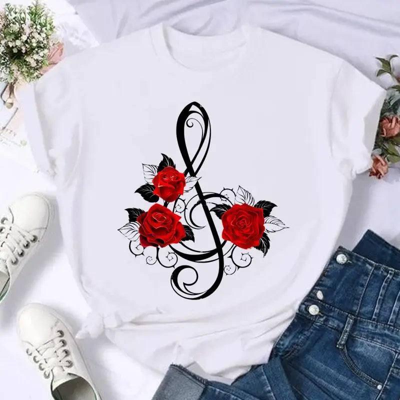 Short Sleeve Butterfly Bow Sweet Flower Fashion Summer Women-27