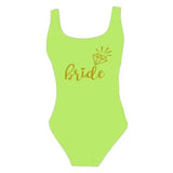 Shou One-piece Swimsuit, Simple And Sexy Backless-Fluorescentgreen-8