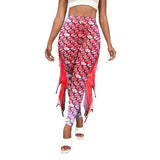 Slim Fish Pants With Raised Hips And Digital Fin Printing-B2421020-11