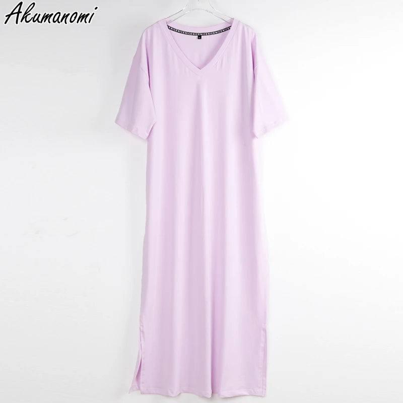 Oversized V Neck Plus Size Women Maxi Dress 4xl 5xl 6xl 7xl 8xl 9xl 10xl Summer Casual Loose Long Korean Harajuku Boho Dresses-4