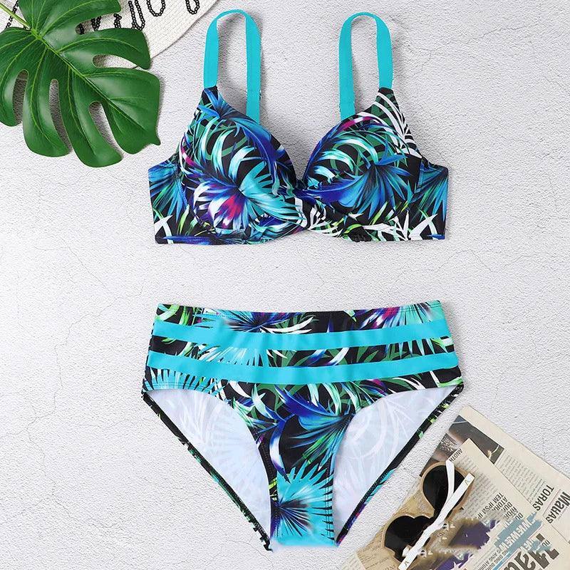 Summer Bikinis Women High Waisted Swimwear With Push Up-4