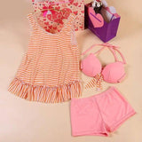 summer new women's swimsuit on behalf of three sets of-Pink-2