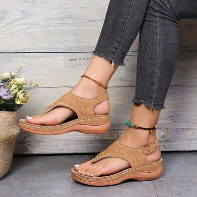 Summer Oxford Women Sandals Flats Slippers Pu Leather Flip-4