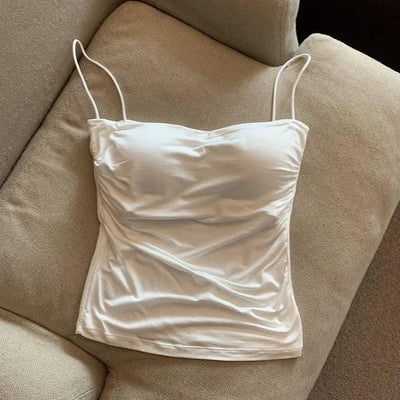 Tank Tops Women With Built In Bra Spaghetti Strap Tanks For-A-white-15