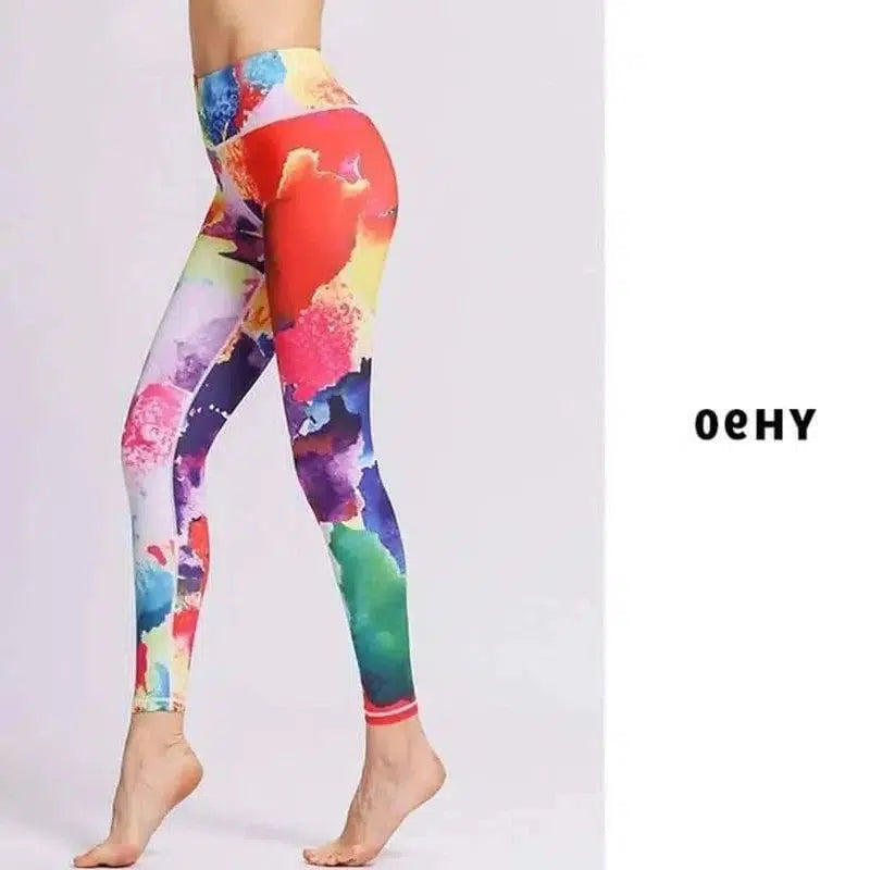 LOVEMI - Lovemi - Tie-dye printed yoga pants