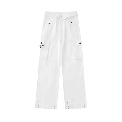 Trendy Brand Retro Men's Overalls For Girls-White-5