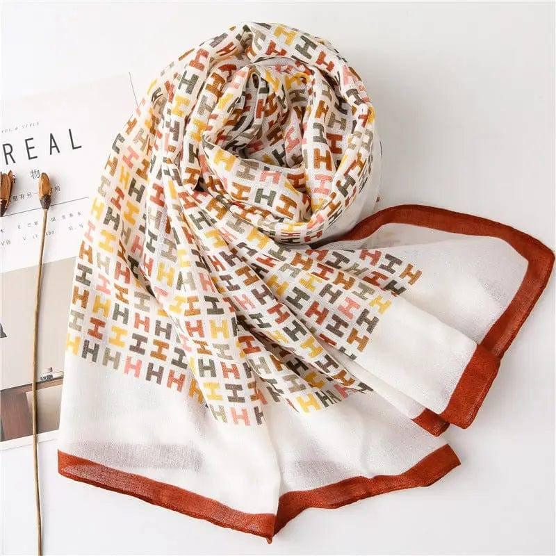 Western Style Fashion Shawl All-match Silk Warm Scarf-3