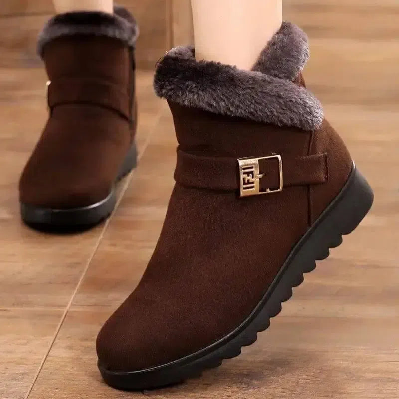 Winter Boots Women Warm Plush Snow Boots Zipper Comfort-7