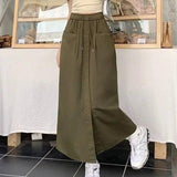 Women's Korean Style Sense Of Design Washed Cotton Midi-10