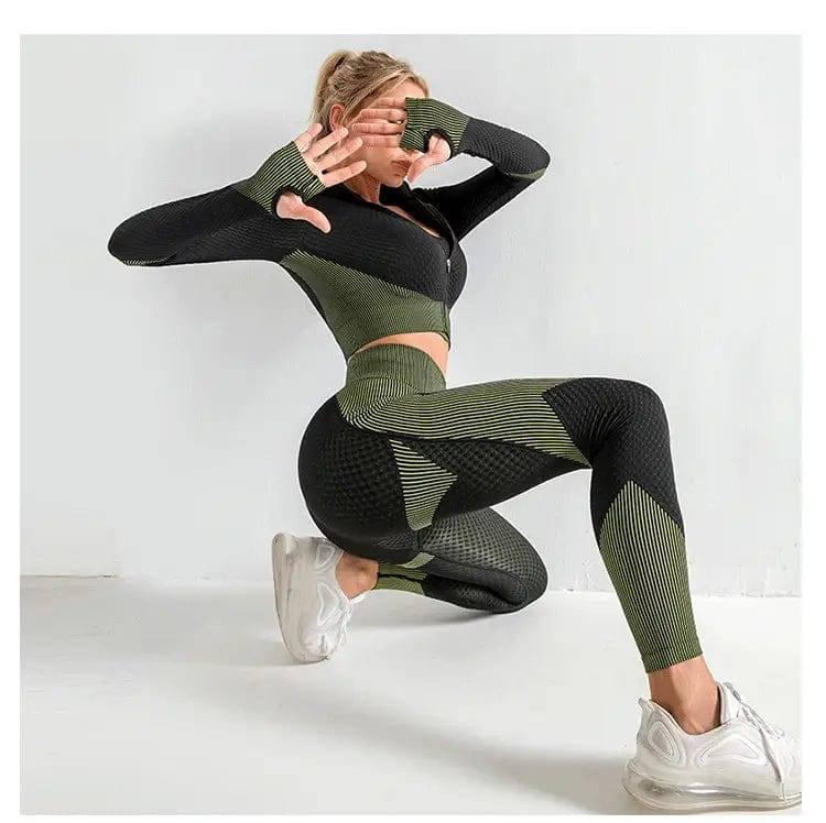 Zipper yoga suit-6