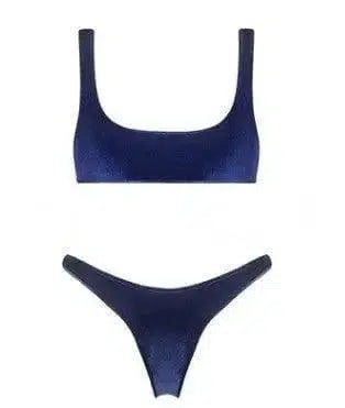 Sexy low waist Bikini Bathing Suit-Deepblue-3