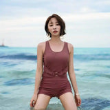 Women's one-piece swimsuit-Beanpaste-3